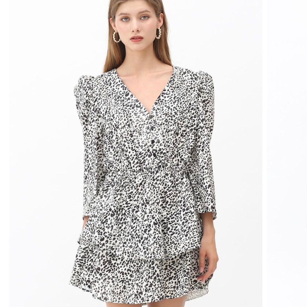 🆕 CHICWISH Animal Print Puff Dress (NWOT)